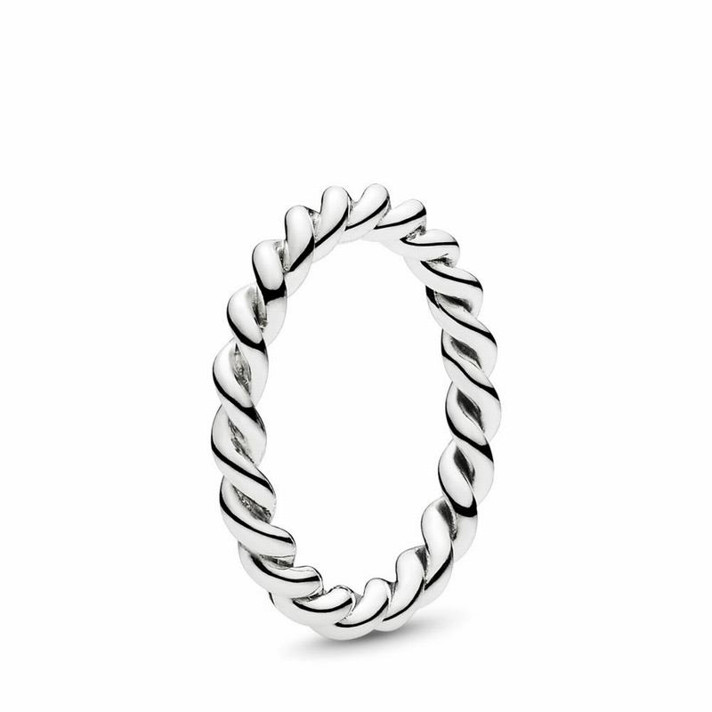 Pandora Intertwined Twist Stackable Ring Outlet NZ, Sterling Silver (396072-SUM)